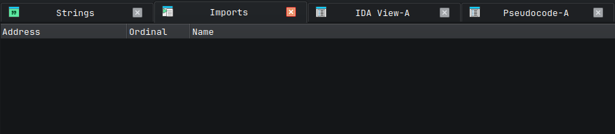 Import table